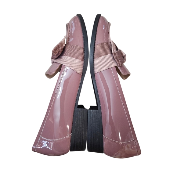 Bandolino Lindio Loafers Women's 8 Mauve Ribbon Detail Patent Leather - Picture 5 of 13